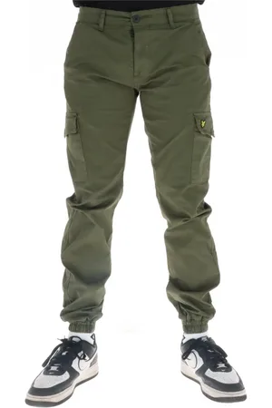Lyle & Scott Broeken, Heren, Groen, W32, Katoen, Klassieke Katoenen Broek Lente/Zomer