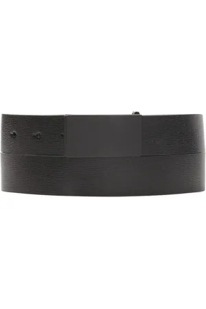 Kazar Accessoires, Dames, Zwart, 115 CM, Leer, Zwarte riem met matzwarte gesp