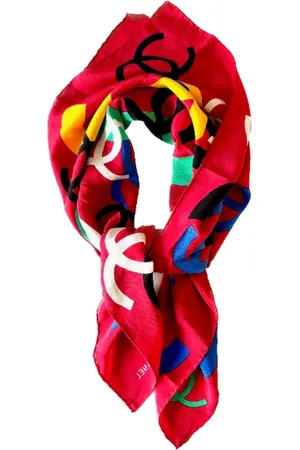 CHANEL Pre-owned, Dames, Veelkleurig, ONE Size, Pre-owned Silk scarves