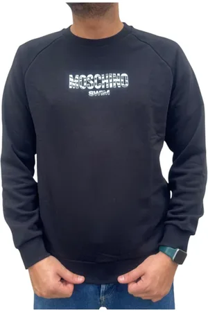 Moschino Sweatshirts & Hoodies, Heren, Zwart, XL, Katoen, Katoenen trui