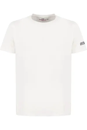 GCDS Tops, Heren, Wit, 2Xl, Katoen, Essentiële heren T-shirt