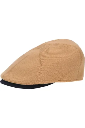 Borsalino Accessoires, unisex, Bruin, M, Wol, Tweekleurige Wol Flat Beret
