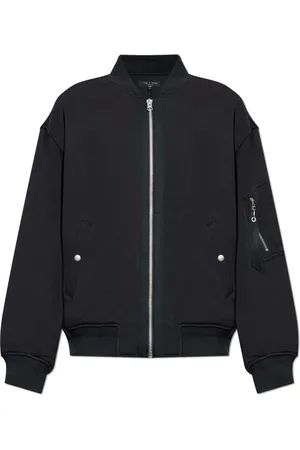 RAG&BONE Jassen, Heren, Zwart, M, Katoen, Jas in terry bomberstijl