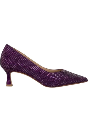 Alma en Pena Schoenen, Dames, Paars, 37 EU, Schoen met strass hiel