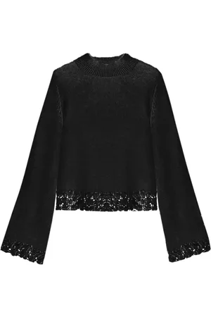 Twin-Set Truien, Dames, Zwart, L, Stijlvolle Gebreide Trui