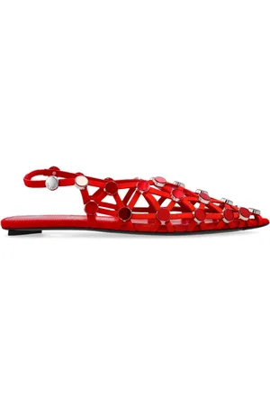The Attico Schoenen, Dames, Rood, 37 EU, Leer, Leren Laarzen Grid