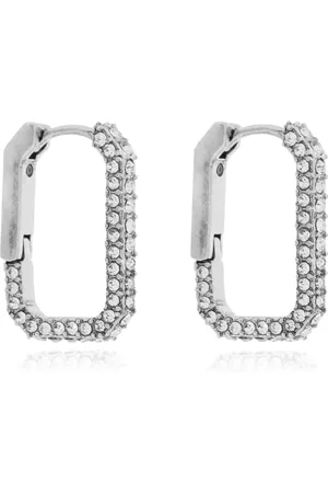 AllSaints Accessoires, Dames, Grijs, ONE Size, Messing oorbellen