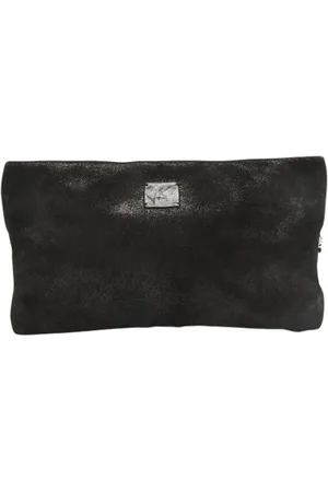 Giuseppe Zanotti Pre-owned, Dames, Zwart, ONE Size, Pre-owned Suede clutches