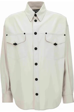 VERSACE Overhemden, Heren, Grijs, S, Overhemden