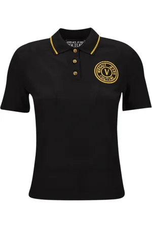 VERSACE Tops, Dames, Zwart, 2Xs, Katoen, T-shirts en Polos