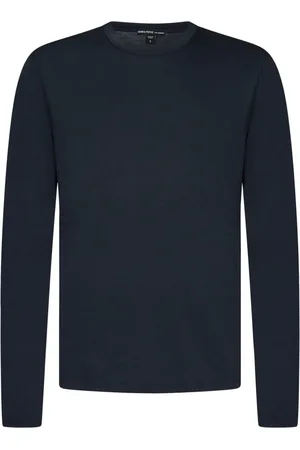 James Perse Tops, Heren, Blauw, L, Katoen, Blauwe Crew Neck T-shirts en Polos