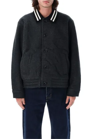 Obey Jassen, Heren, Zwart, L, Zwarte buitenkleding jas Aw 24