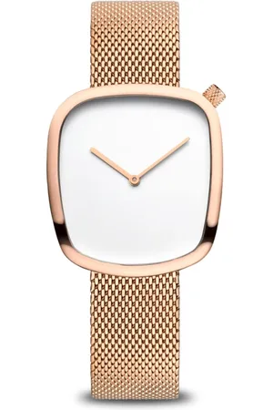 Bering Accessoires, Dames, Geel, ONE Size, Dames Klassiek Armbandhorloge Milanese Armband 18034-364