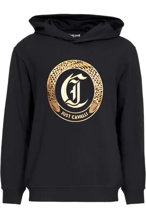 Roberto Cavalli Sweatshirts & Hoodies, Heren, Zwart, L, Katoen, Truien