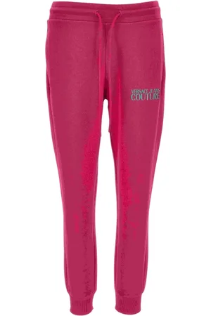 VERSACE Broeken, Dames, Roze, 2Xs, Katoen, Broek