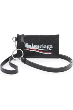 Balenciaga Pre-owned, Heren, Zwart, ONE Size, Tweedehands leren portemonnees