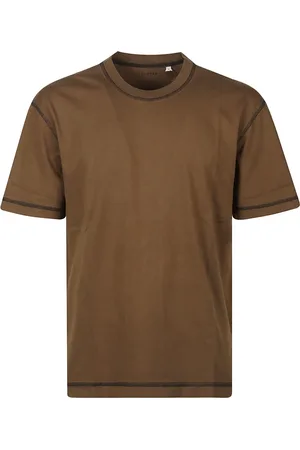 Sunflower Tops, Heren, Bruin, M, Katoen, Stijlvol Contrast T-shirt