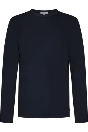 James Perse Tops, Heren, Blauw, S, Katoen, Blauw T-shirt met lange mouwen voor heren