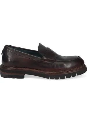 Calpierre Schoenen, Heren, Bruin, 43 EU, Bruin Leren Mocassin Schoenen