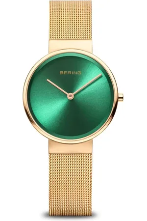 Bering Accessoires, Dames, Geel, ONE Size, Dameshorloge Classic 31 mm Armband Milanese 14531-338