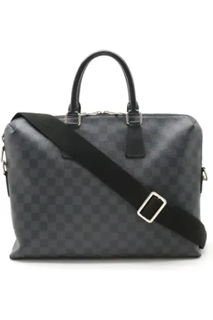 LOUIS VUITTON Pre-owned, Dames, Zwart, ONE Size, Tweed, Pre-owned Canvas briefcases