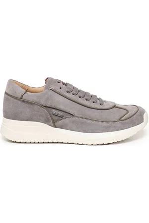 Paciotti Schoenen, Heren, Grijs, 43 EU, Suède, Grijze Suède Sneakers met Metallic Logo