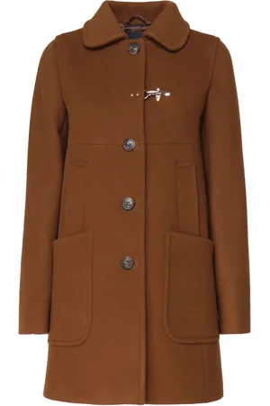FAY Mantels, Dames, Bruin, L, Leer, Urban leren jas met iconische haak