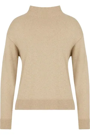 Armani Exchange Truien, Dames, , M, Wol, Gouden trui met logodetail
