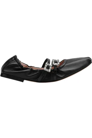Roger Vivier Schoenen, Dames, Zwart, 40 EU, Puntige Ballerina Flats