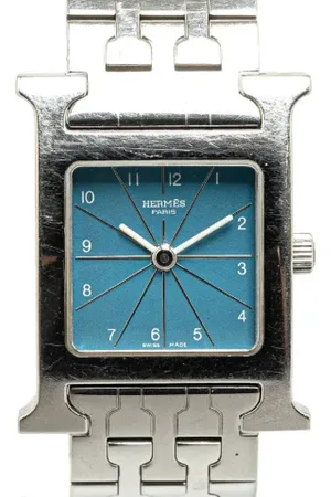 Hermès Pre-owned, Dames, Blauw, ONE Size, Pre-owned Metal watches