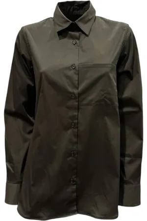 Lis Lareida Blouses & Shirts, Dames, Zwart, L, Katoen, Blouse met knoopsluiting en borstzak