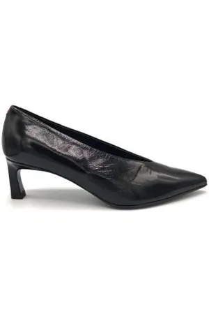 HALMANERA Schoenen, Dames, Zwart, 37 EU, Leer, Zwarte lakleren pumps gemaakt in Italië