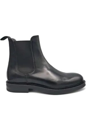 Green george Schoenen, Heren, Zwart, 43 EU, Leer, Zwarte leren Beatles schoenen