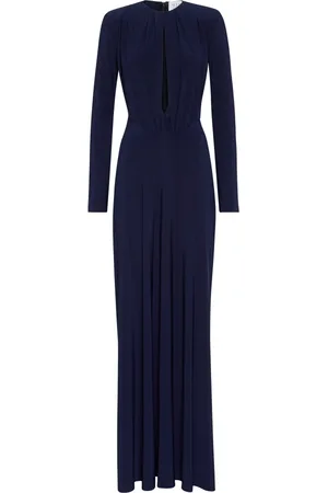 MVP Wardrobe Kleedjes, Dames, Blauw, S, Polyester, Farao Lange Jurk
