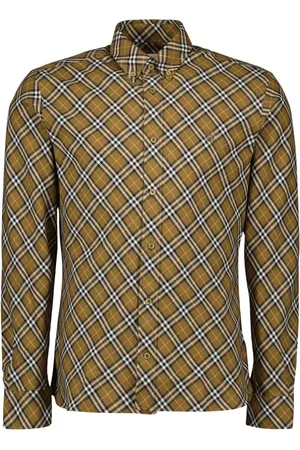 Burberry Overhemden, Heren, , M, Katoen, Geruite Overhemd Vintage Stijl Mannen