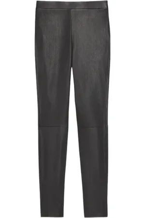 THEORY Broeken, Dames, Zwart, 2Xs, Katoen, Urban Zwarte Leren Skinny Broek