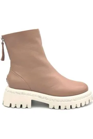 HALMANERA Schoenen, Dames, , 36 EU, Leer, Mou Leren Biker Enkellaars