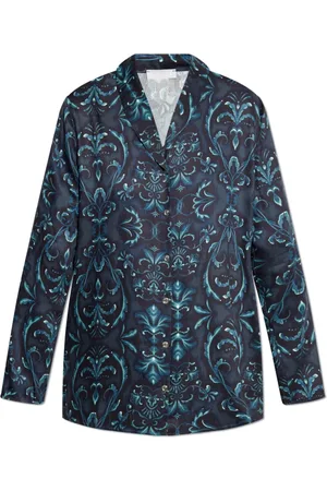 Hanro Nachtkleding & Lounge, Dames, Blauw, M, Satijn, Shirt Marlene