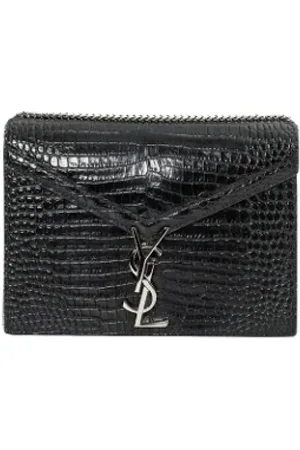 Saint Laurent Pre-owned, Dames, Zwart, ONE Size, Leer, Tweedehands leren schoudertassen