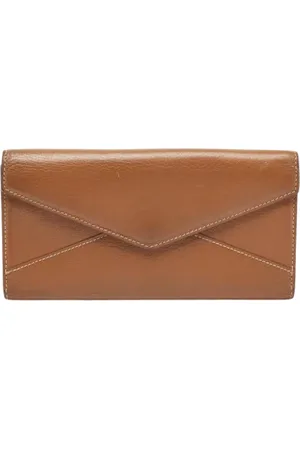 Cartier Pre-owned, Dames, Bruin, ONE Size, Leer, Tweedehands leren portemonnees