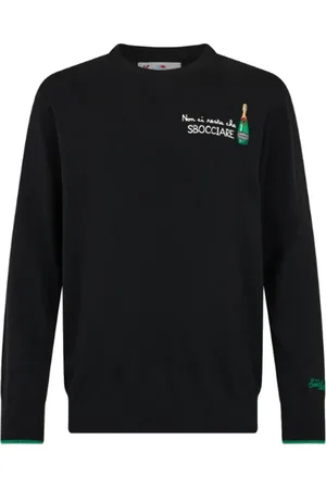 MC2 SAINT BARTH Sweatshirts & Hoodies, Heren, Zwart, L, Zwarte Heron Trui