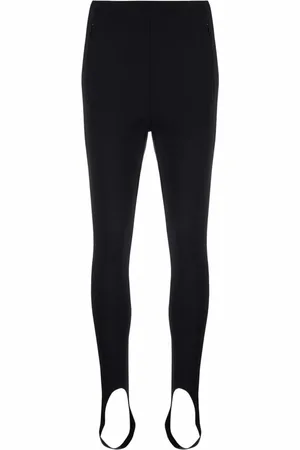 WARDROBE.NYC Broeken, Dames, Zwart, L, Zwarte hoge hals stijgbeugelleggings