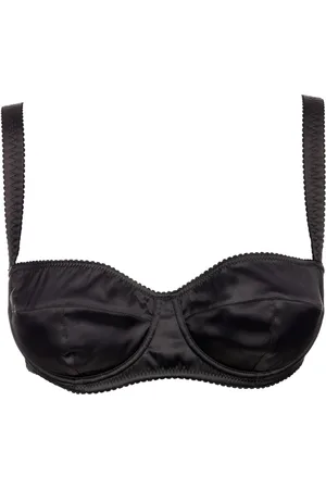 Dolce & Gabbana Ondergoed, Dames, Zwart, M, Satijn, Satin Balconette Bra