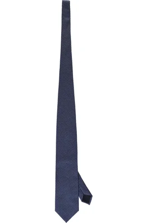 corneliani Accessoires, Heren, Blauw, ONE Size, Zijden Jacquard Stropdas