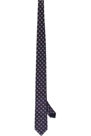corneliani Accessoires, Heren, Paars, ONE Size, Zijden Jacquard Stropdas