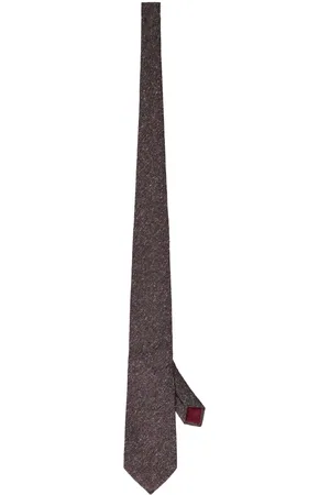corneliani Accessoires, Heren, Paars, ONE Size, Zijden Gebreide Stropdas