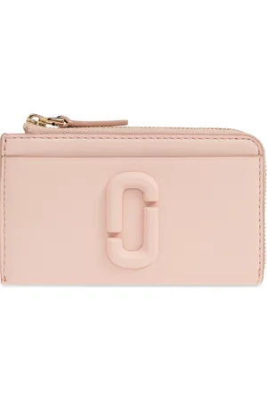 Marc Jacobs Accessoires, Dames, Roze, ONE Size, Leer, Leren Portemonnee ‘The J Marc’