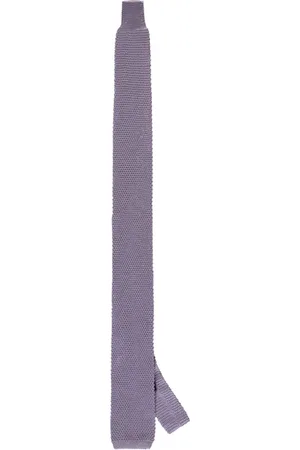 corneliani Accessoires, Heren, Paars, ONE Size, Zijden Gebreide Stropdas