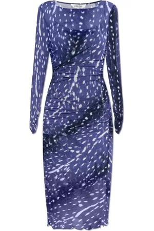 Diane von Furstenberg Kleedjes, Dames, Blauw, S, Nylon, Jurk Olso