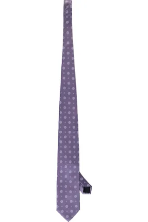 corneliani Accessoires, Heren, Paars, ONE Size, Zijden Jacquard Stropdas